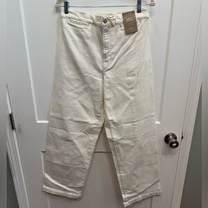 Madewell Emmett wide leg pants in white 29T